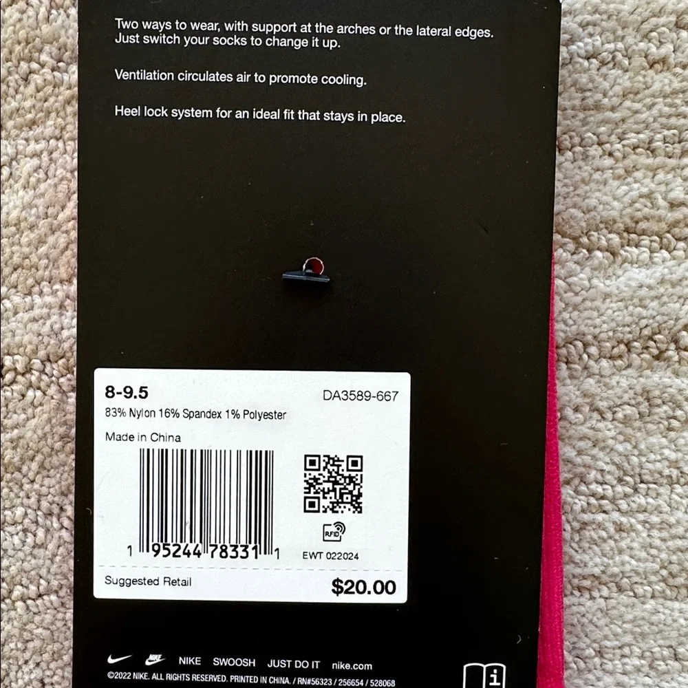 NWT 2 Pairs of Nike Spark Lightweight No-Show Running Socks Women 9.5-11 M 8-9.5